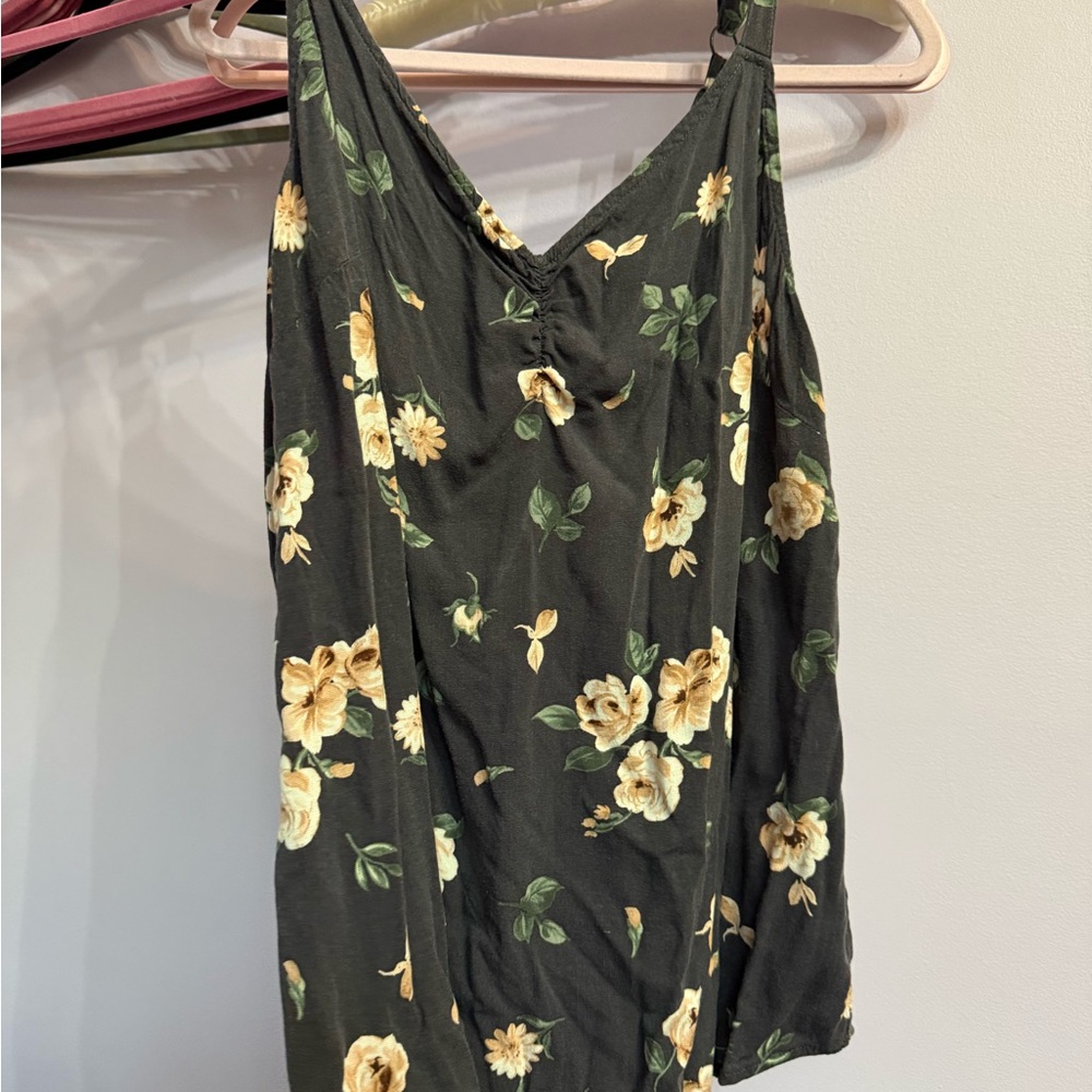 Torrid Black and Yellow Floral Camisole